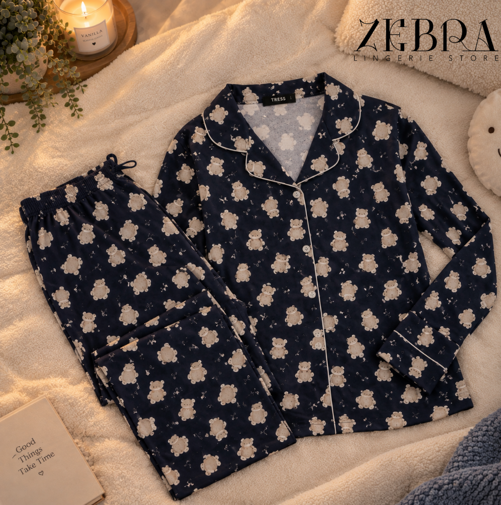 Pyjama Teddy – Ensemble 2 pièces à motifs oursons 🧸