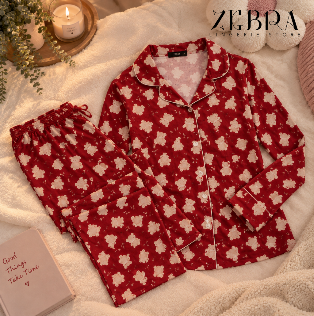 Pyjama Teddy – Ensemble 2 pièces à motifs oursons 🧸