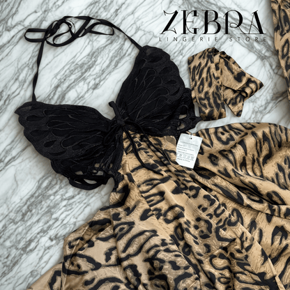Ensemble Nuit Sauvage Papillon 4 Pièces – Collection Zebra