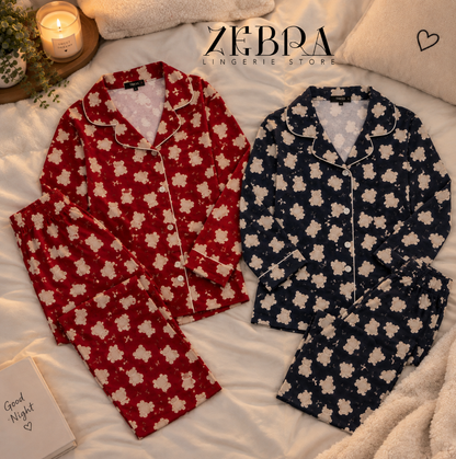 Pyjama Teddy – Ensemble 2 pièces à motifs oursons 🧸