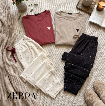 Pyjama femme 2 pièces boutonné – Mon Cœur