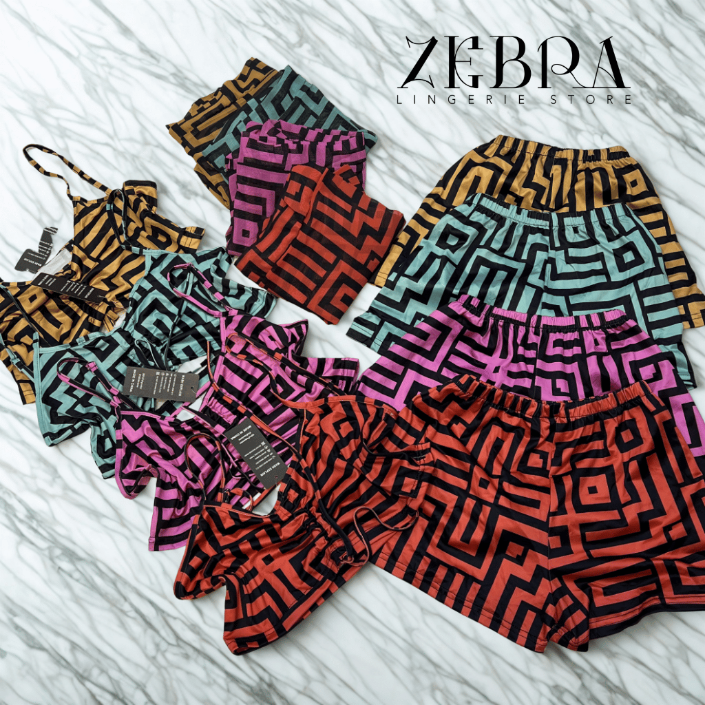 Ensemble Plage 4 Pièces Sunset Geo – Collection Zebra