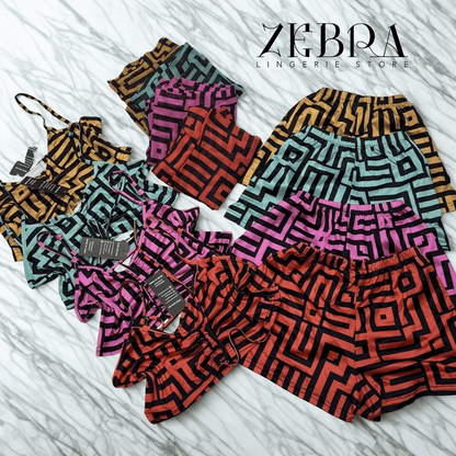 Ensemble Plage 4 Pièces Sunset Geo – Collection Zebra